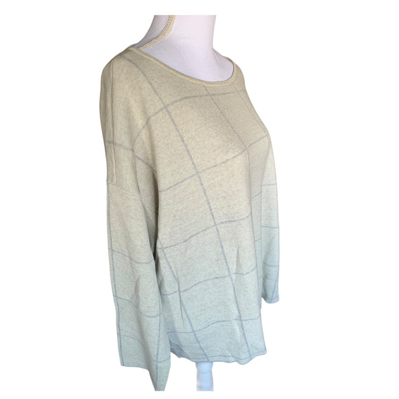 Eileen Fisher Sweaters - Eileen Fisher Woman Sweater Italian Yarn Plus Size 2X Bone Gray Long Sleeve NEW